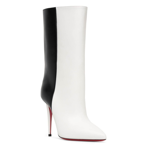NIB Christian Louboutin Astrilarge Black and White Boots 41 - Picture 5 of 12